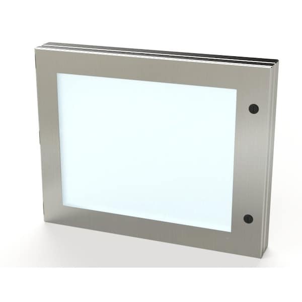 Hinged Window, 16 in. H x 20 in. W x 1-1/2 in. L, 304 Stainless Steel, Polycarbonate